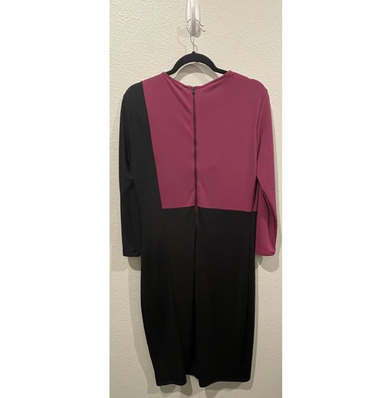 NARCISO RODRIGUEZ Sheath Casual Purple Black Midi Dress - Picture 4 of 4